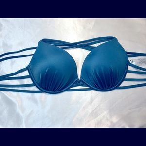 Shade shore push-up bikini top swimwear 34B cross strap ties in back